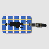 Bagpiper Tartan Bagagelabel (Voorkant (horizontaal))