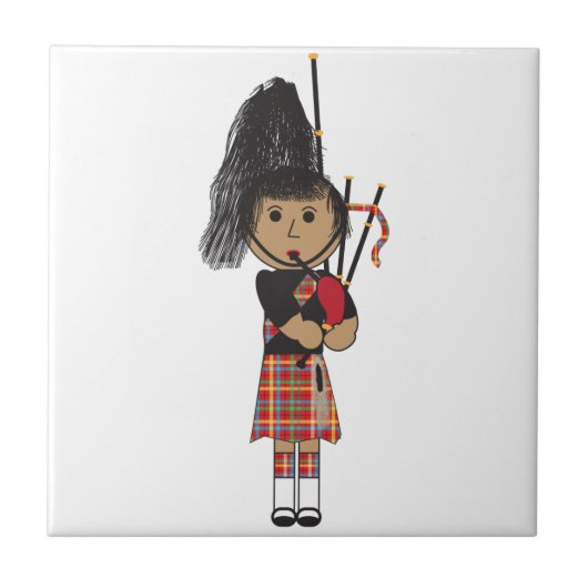 Bagpiper Tegeltje (Voorkant)