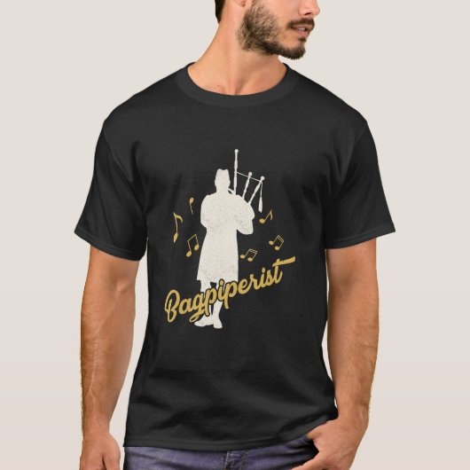 Bagpiperist Bagpipe Scotsman Bagpiper T-shirt (Voorkant)