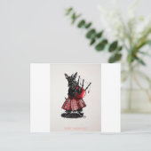 Bagpiper's beste wensen briefkaart (Staand voorkant)