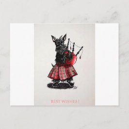 Bagpiper's beste wensen briefkaart