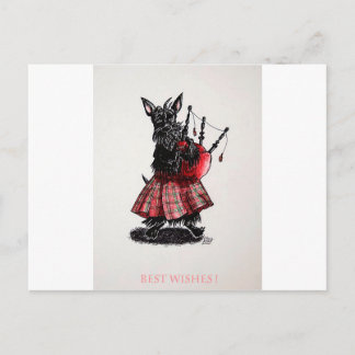 Bagpiper's beste wensen briefkaart