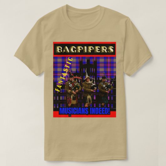 Bagpipers Fantastische musici 2 T-shirt (Design voorkant)