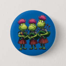 Bagpipers for Burns Supper Scottish Ronde Button 5,7 Cm
