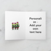 Bagpipers voor Burns Supper Schots Wenskaart Feestdagen Kaart (Binnen)