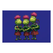 Bagpipers voor Burns Supper Scottish Thistles Perfect Poster (Voorkant)