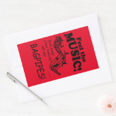 Bagpipes De Sticker van de muziek in de rechthoek (Envelop)