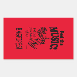 Bagpipes De Sticker van de muziek in de rechthoek