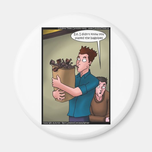 Bagpipes Funny Gifts T - shirts Mokken Kaarten enz Magneet (Voorkant)