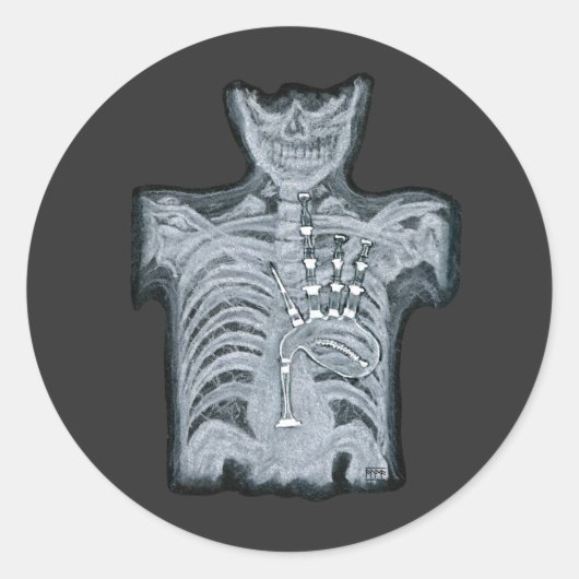 Bagpipes in je hart - Scottish Ed. Sticker (Voorkant)