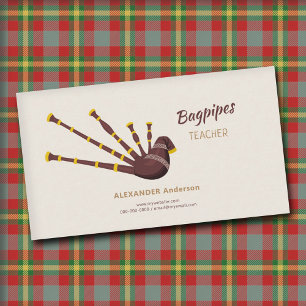 Bagpipes leraar visitekaartje