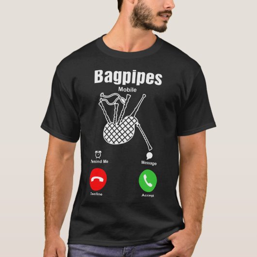 Bagpipes Mobiel shirt (Voorkant)