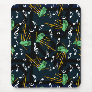 Bagpipes Music Note Pattern Muismat