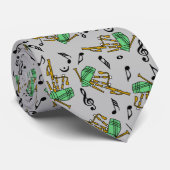 Bagpipes Music Note Pattern Stropdas (Opgerold)