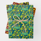 Bagpipes Muzieknoten Inpakpapier Vel (In situ)