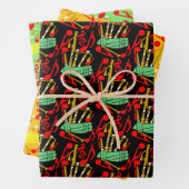 Bagpipes Muzieknoten Inpakpapier Vel (In situ)