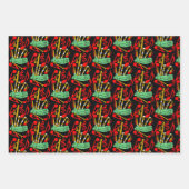 Bagpipes Muzieknoten Inpakpapier Vel (Voorkant)