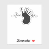 Bagpipes Pulse Scotland Heartbeat Sticker (Vel)