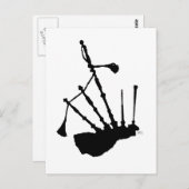 Bagpipes Silhouette Briefkaart (Voorkant / Achterkant)