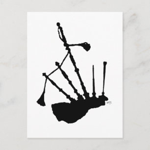 Bagpipes Silhouette Briefkaart