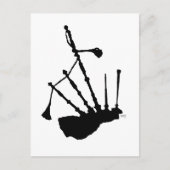 Bagpipes Silhouette Briefkaart (Voorkant)