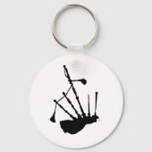 Bagpipes Silhouette Sleutelhanger (Voorkant)