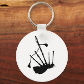 Bagpipes Silhouette Sleutelhanger (Voorkant)