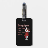Bagpipes Speel ze luid Bagagelabel (Achterkant verticaal)