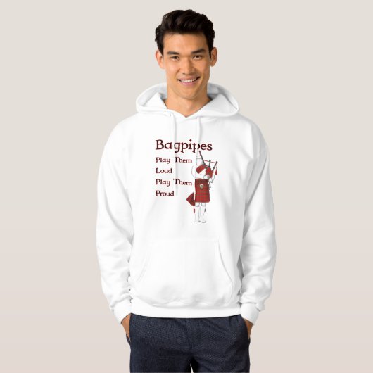 Bagpipes Speel ze luid Hoodie (Voorkant volledig)