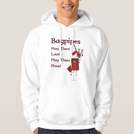 Bagpipes Speel ze luid Hoodie (Voorkant)