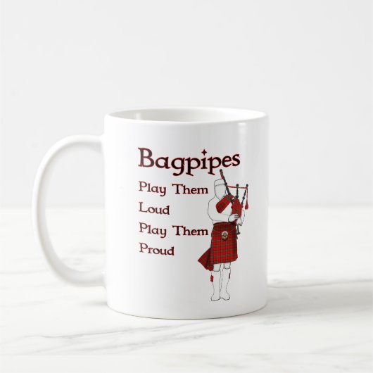 Bagpipes Speel ze luid Koffiemok (Links)