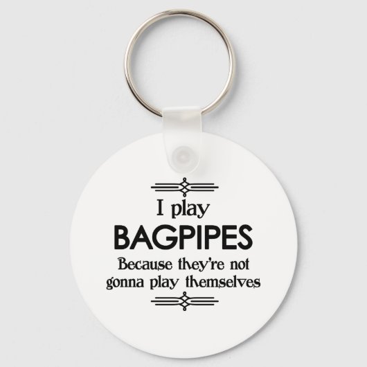 Bagpipes - Speel zelf Funny Deco Music Sleutelhanger (Voorkant)