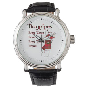 Bagpipes spelen ze luid horloge