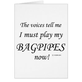 Bagpipes Stemmen zeggen dat hij moet spelen