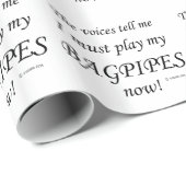 Bagpipes Stemmen zeggen dat hij moet spelen Cadeaupapier (Rol Hoek)