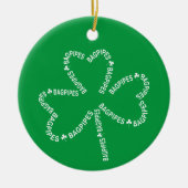 Bagpipes Text Shamrock Keramisch Ornament (Voorkant)