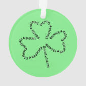 Bagpipes Text Shamrock T-Shirt Ornament (achterkant)