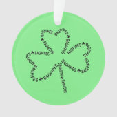 Bagpipes Text Shamrock T-Shirt Ornament (voorkant)