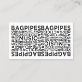 Bagpipes Typografie Visitekaartje (Voorkant)