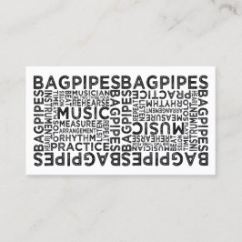 Bagpipes Typografie Visitekaartje