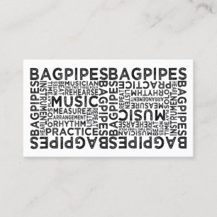 Bagpipes Typografie Visitekaartje