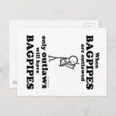 Bagpipes verboden briefkaart (Voorkant / Achterkant)