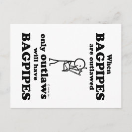 Bagpipes verboden briefkaart