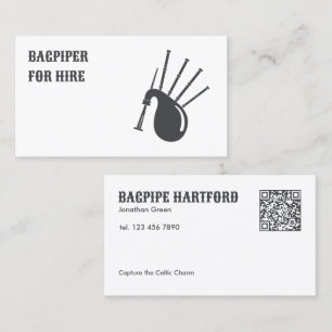 Bagpiping Custom QR Visitekaartje