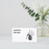 Bagpiping Custom QR Visitekaartje (Staand voorkant)