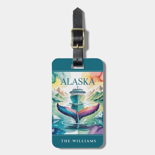 Bagtag Alaska Cruise Schip Bagagelabel (Voorkant verticaal)