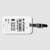 Bagtag met aandacht bagagelabel (Voorkant (horizontaal))