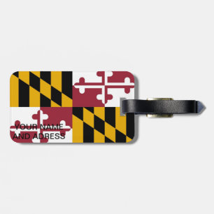 Bagtag met vlag van Maryland, VS Bagagelabel