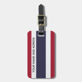 Bagtag met vlag van Thailand Bagagelabel (Voorkant verticaal)