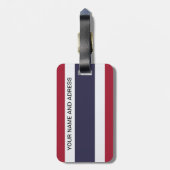 Bagtag met vlag van Thailand Bagagelabel (Achterkant verticaal)